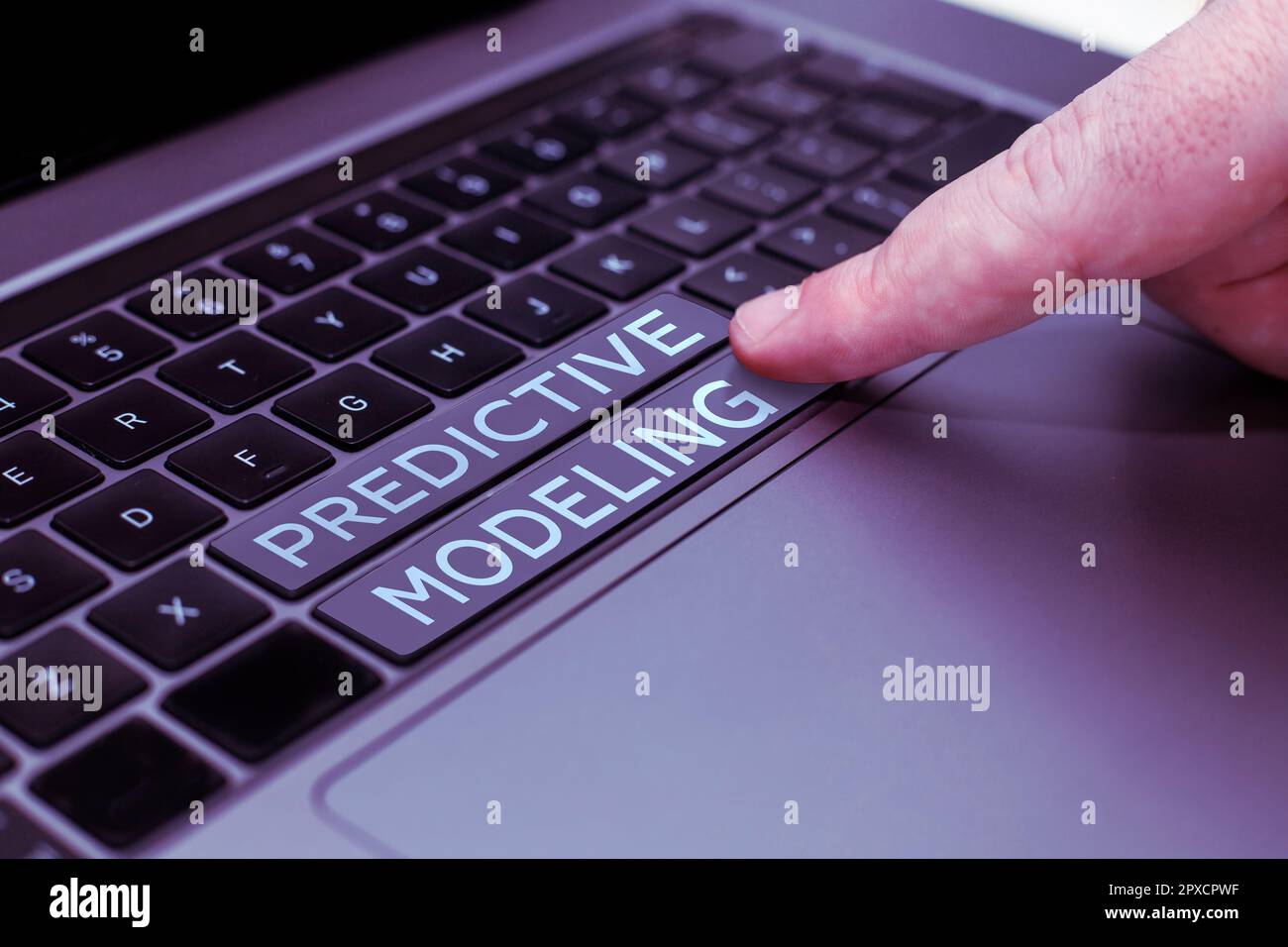 Sign displaying Predictive Modeling, Business overview maintenance strategy driven by predictive analytics Stock Photo