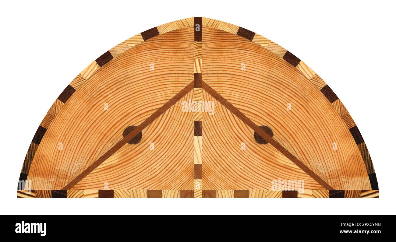 Wooden marquetry, patterns created from the combination of different