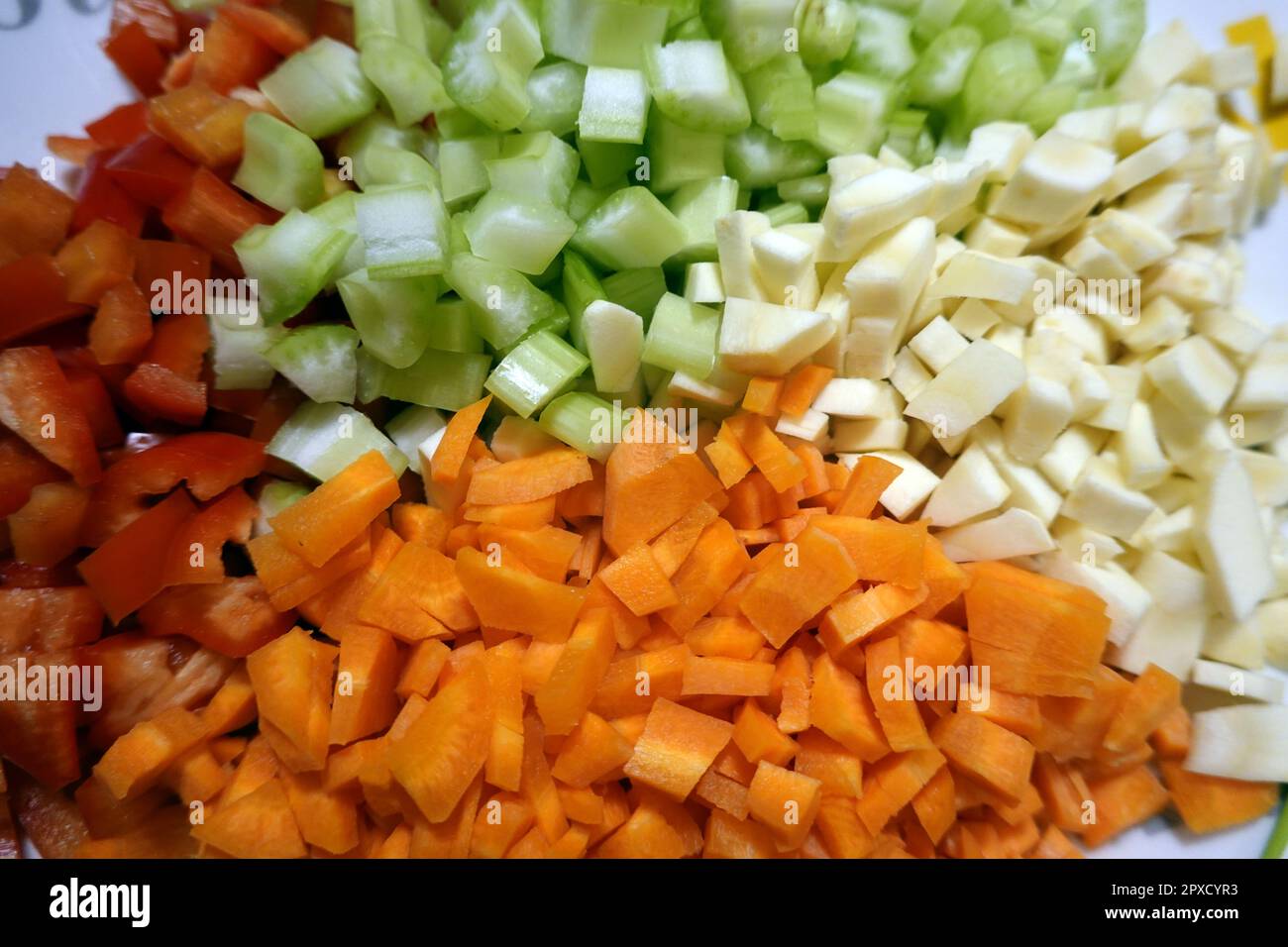 bunter Rohkostsalat mit Möhren,Pastinaken,Paprika und Staudensellerie ...