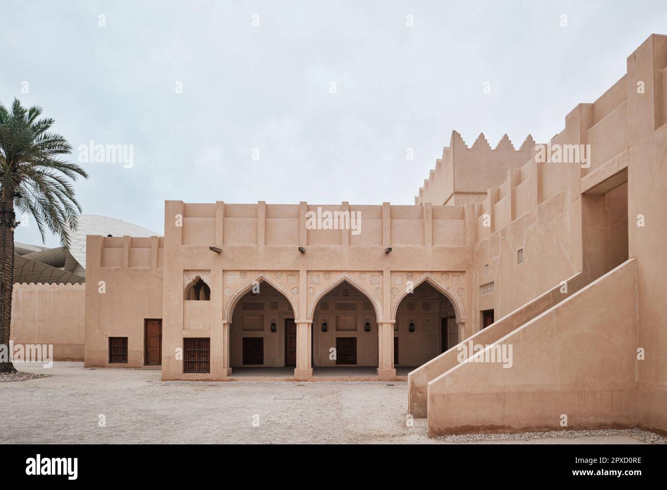 Doha, Qatar - April 2023: The original palace of Sheikh Abdullah bin ...