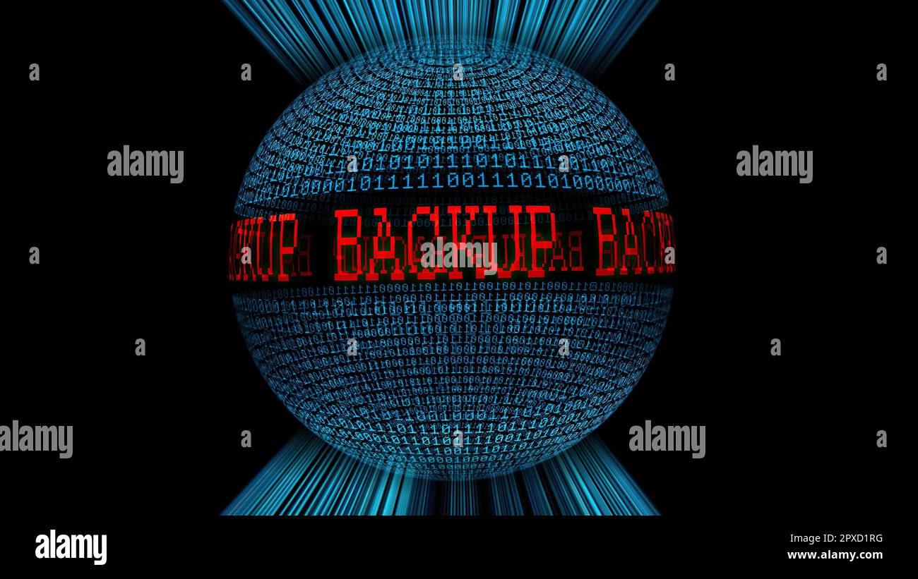 Back up binary data sphere concept Stock Photo