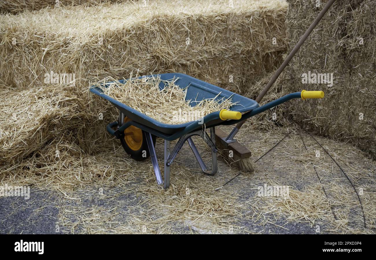 Detail of farm tools, animal feed Stock Photo Alamy