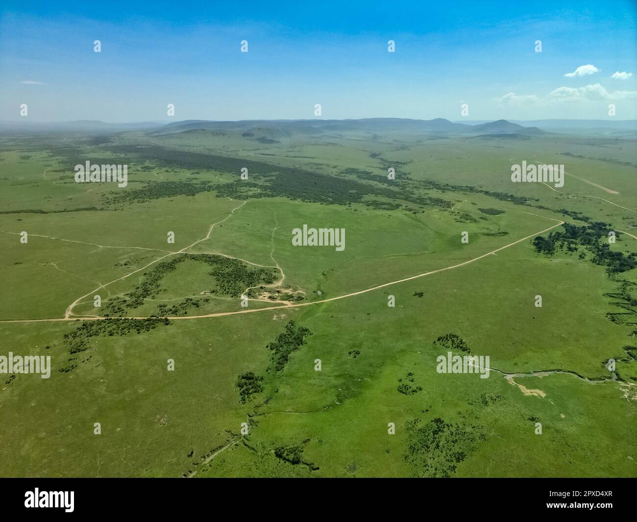 African savannah landscape from aerial hi-res stock photography and ...