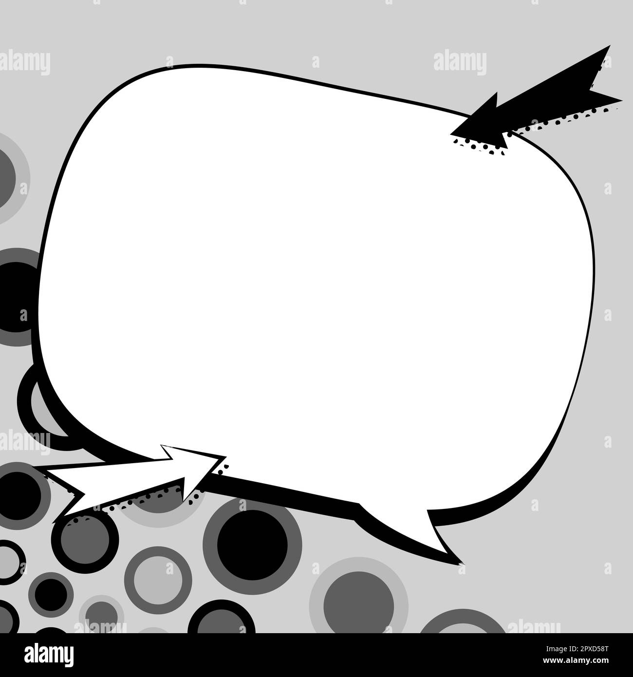 Comic Blank Speech Bubble Copy Space. Empty Template Explosion ...