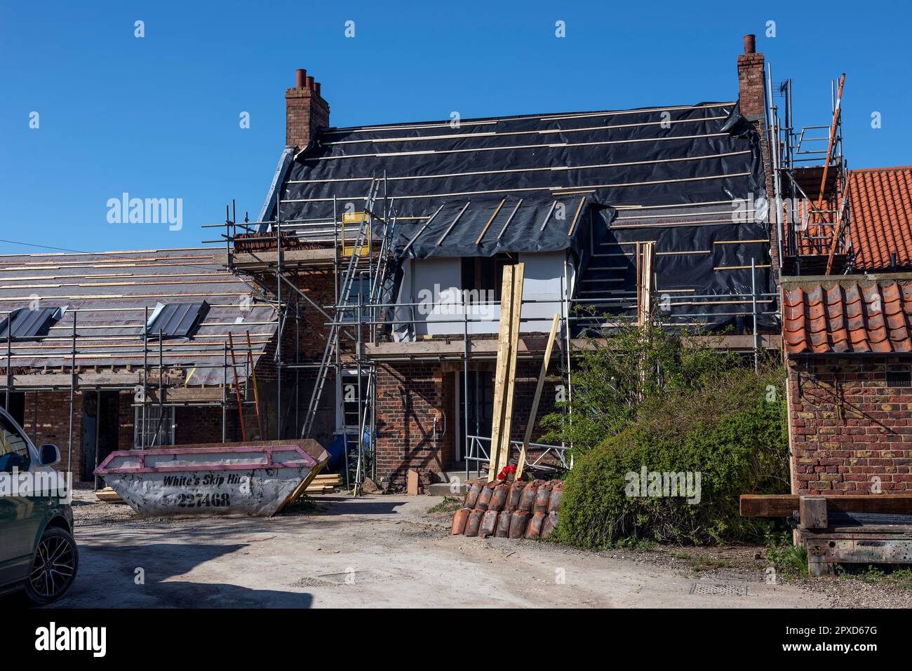 Building work on a Georgian House in Yorkshire, UK Stock Photo