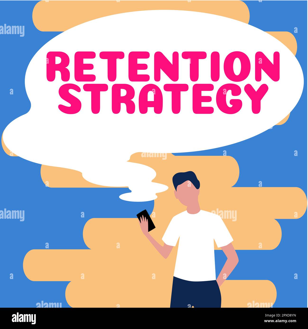 Hand writing sign Retention Strategy, Concept meaning activities to