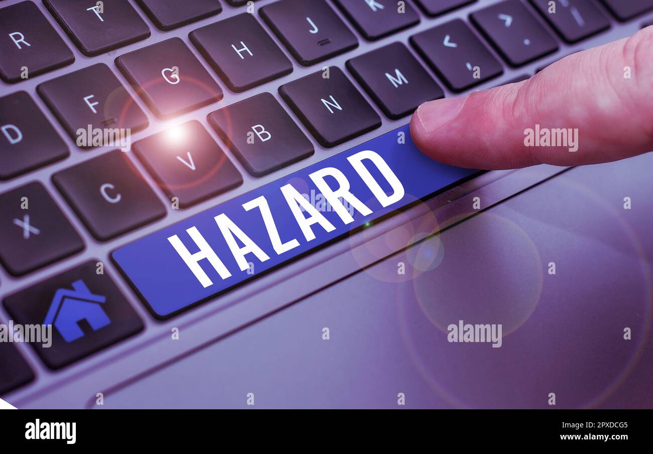 Conceptual display Hazard, Business idea account or statement ...