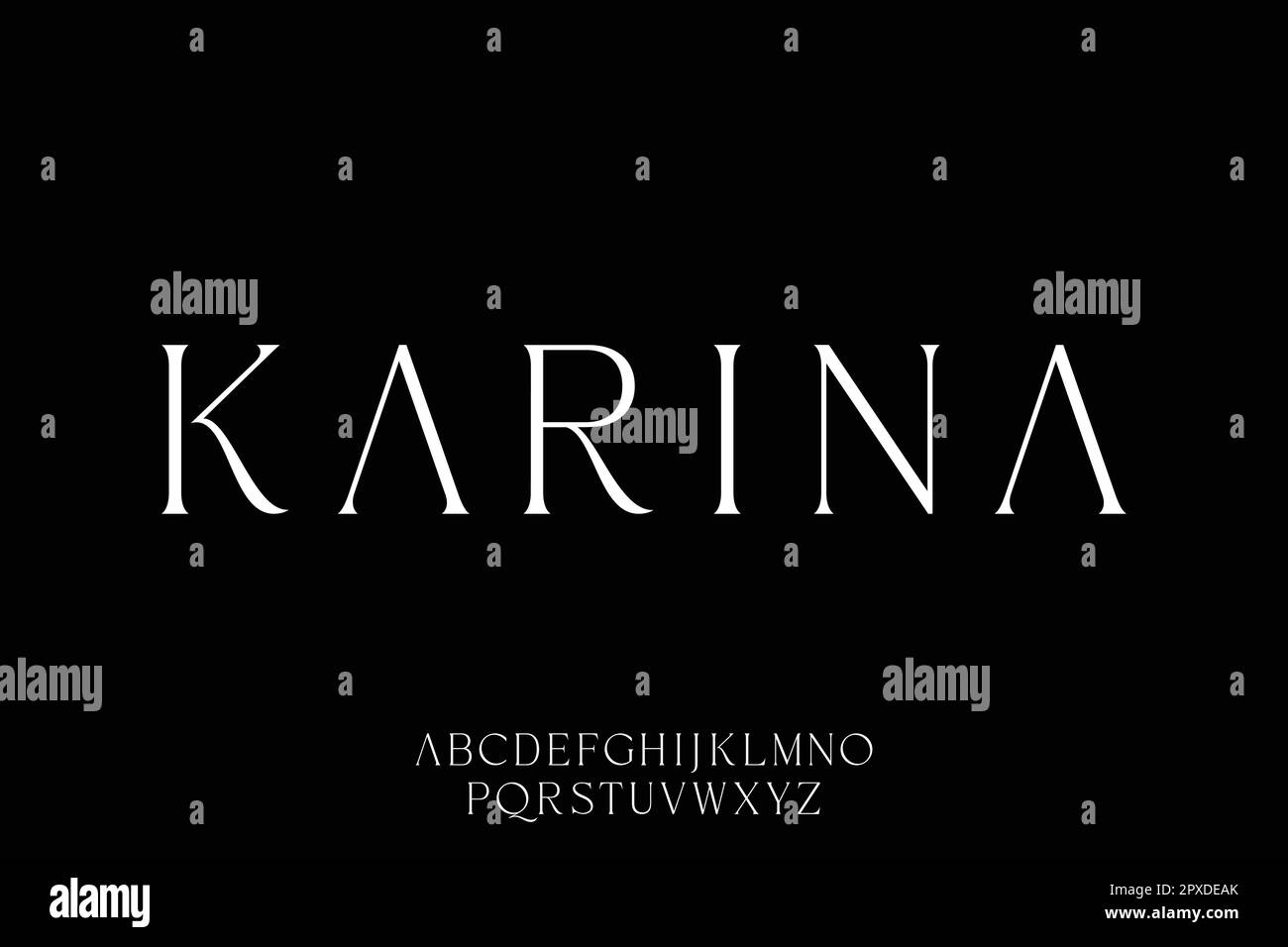 Elegant luxury display font serif font vector Stock Vector