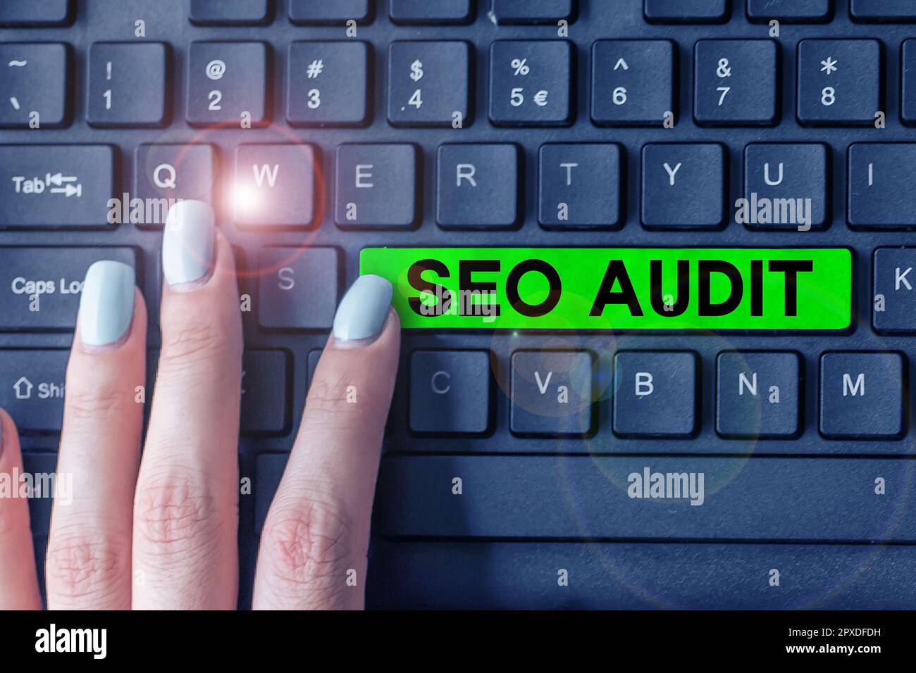 Writing displaying text Seo Audit, Business approach Search Engine Optimization validating and verifying process Stock Photo