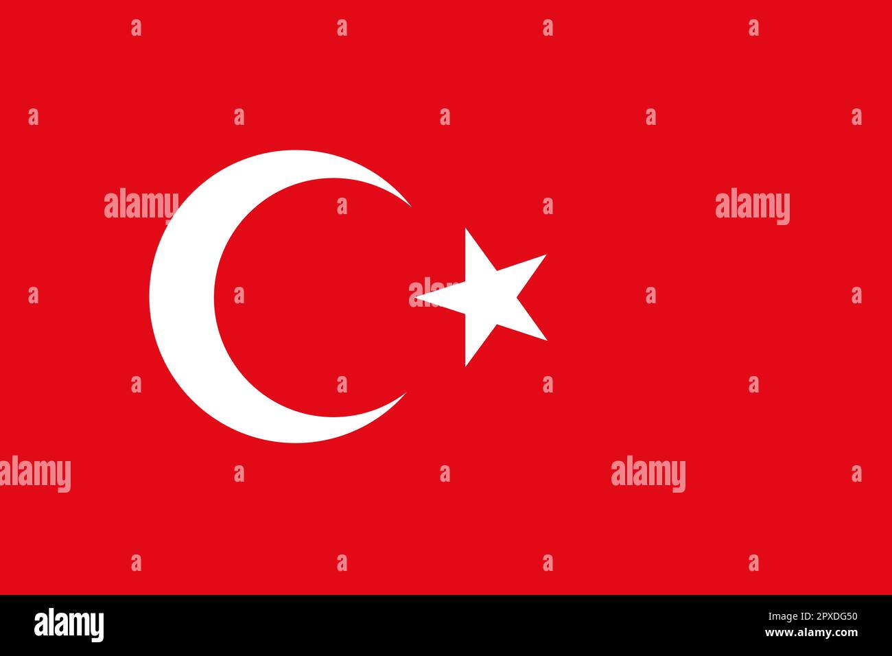 National flag of Turkey. Official colors and proportions. Flag is the symbol of the state. Symbol of patriotism and independence. Vector illustration. Stock Vector