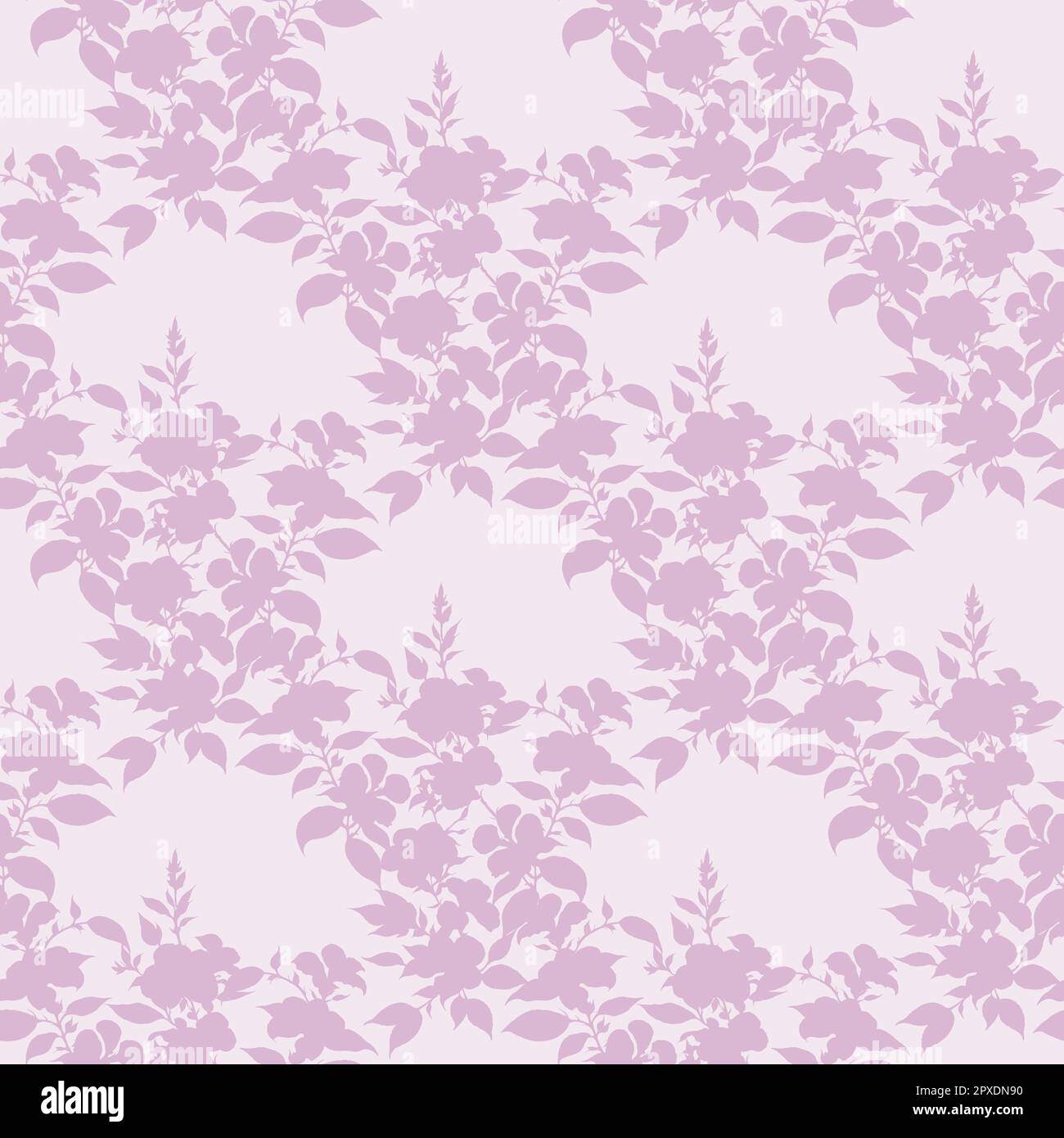 Lavender Wax Print with Oversized Rose Spiral & Petal Vine Motif in Beige, Black & Pink Accents