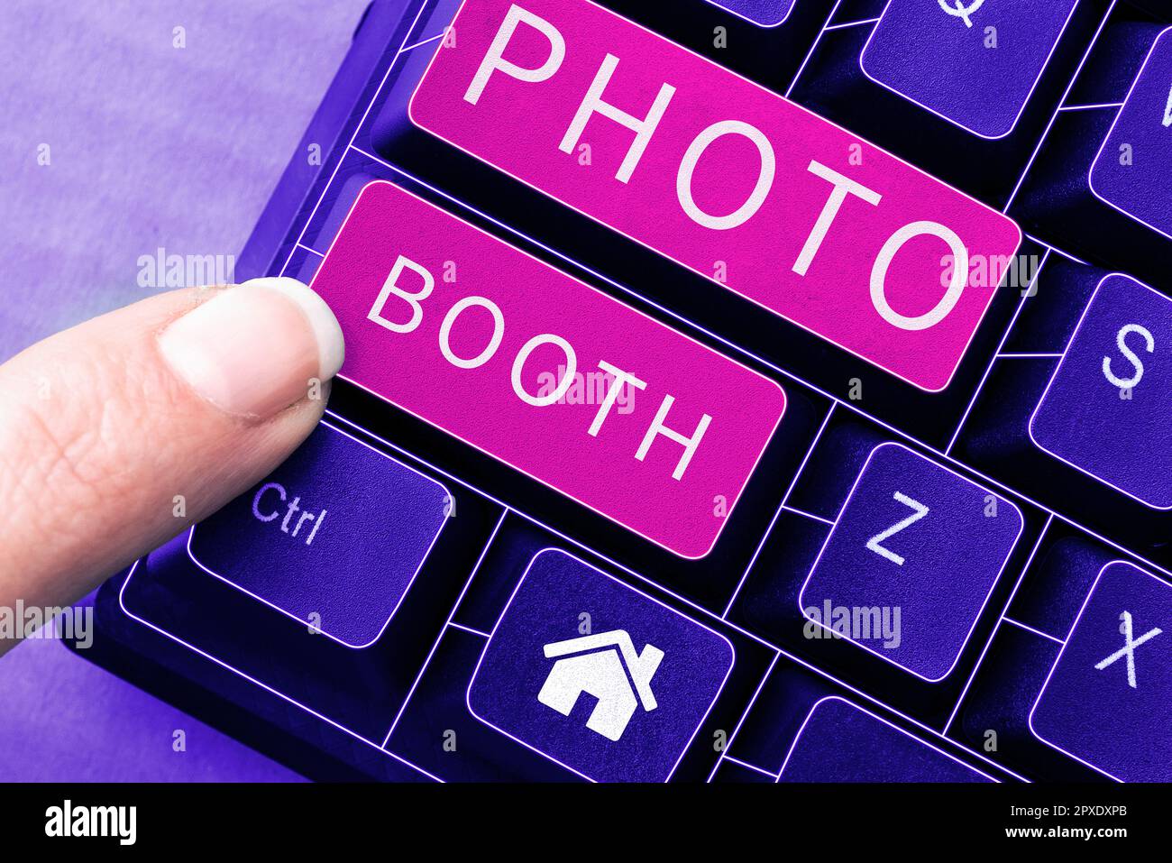 Writing Displaying Text Photo Booth. Concept Meaning Form Of Photo Sharing  And Publishing In The Format Of A Blog Stock Photo, Picture and Royalty  Free Image. Image 198281577.