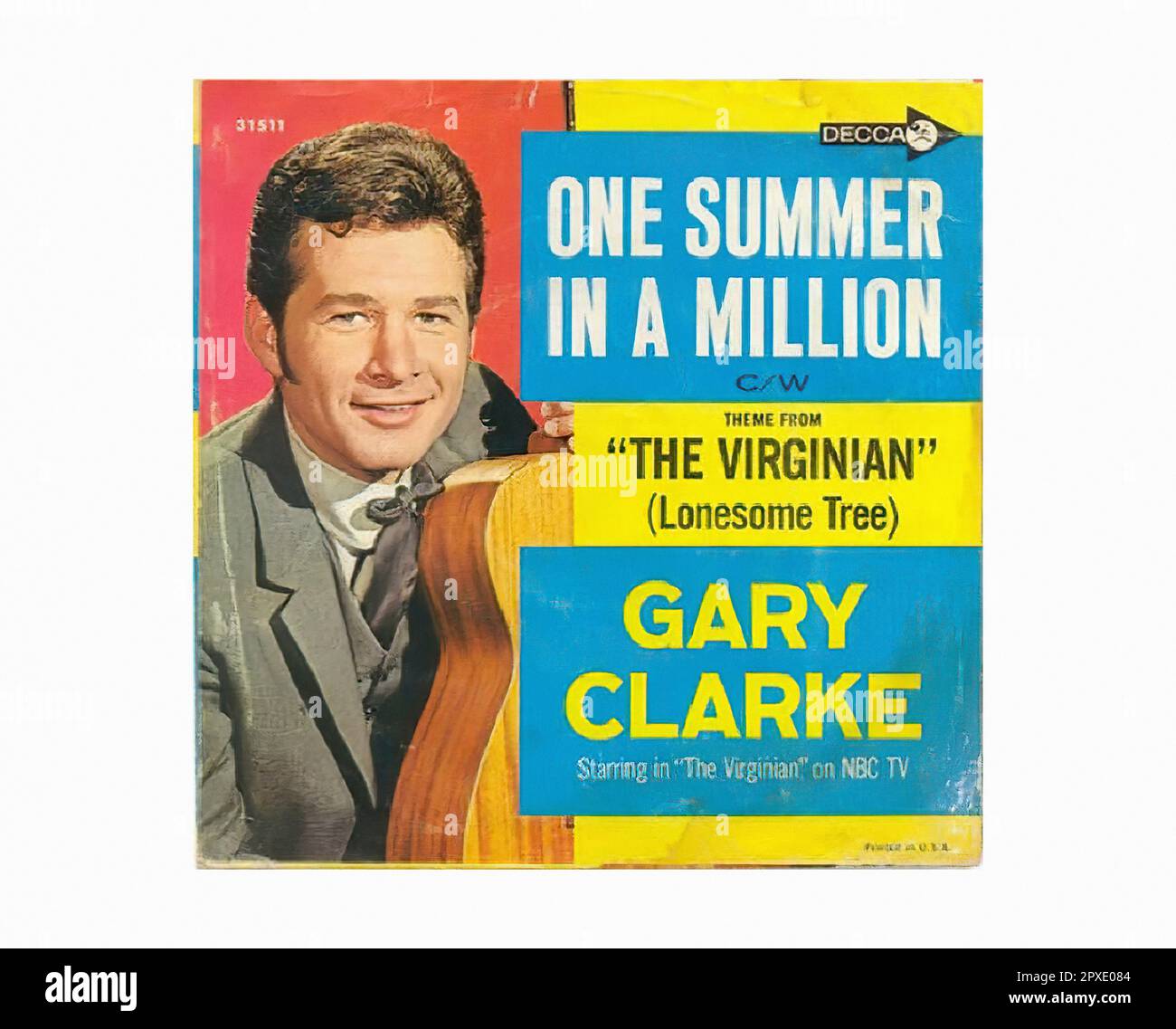 Clarke Gary - 1963 07 B - Vintage 45 R.P.M Music Vinyl Record Stock Photo