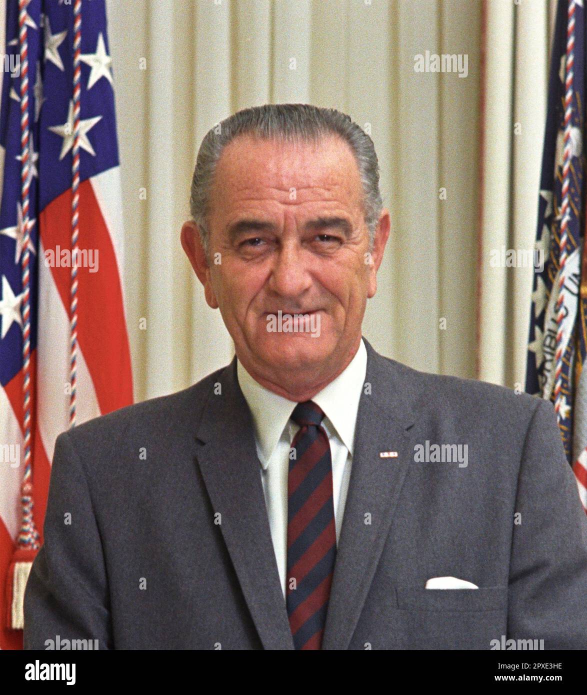 LYNDON B. JOHNSON (1908-1973) American Vice-President in 1963 Stock Photo
