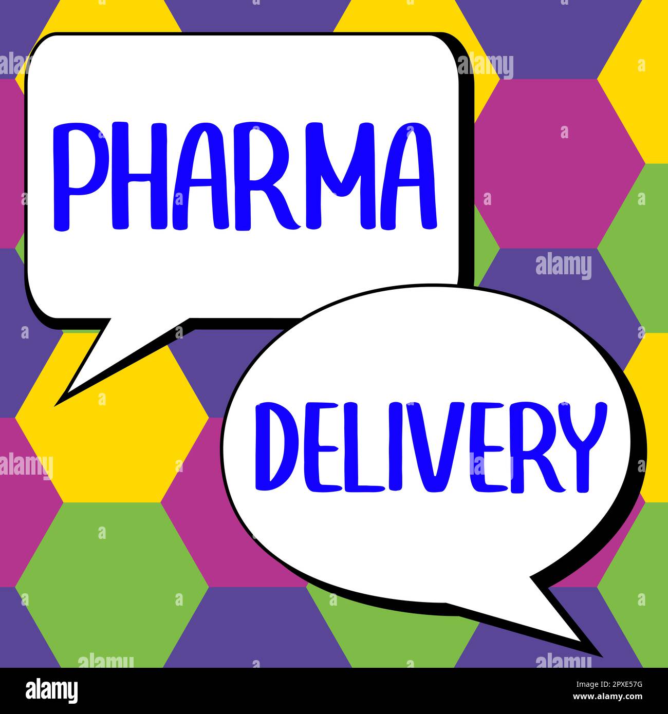 Conceptual display Pharma Delivery, Concept meaning getting your