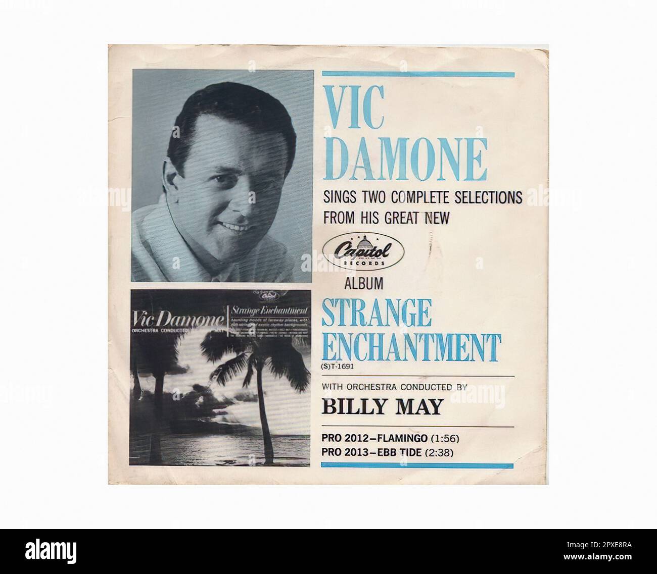 Damone Vic - 1962 01 A - Vintage 45 R.P.M Music Vinyl Record Stock Photo