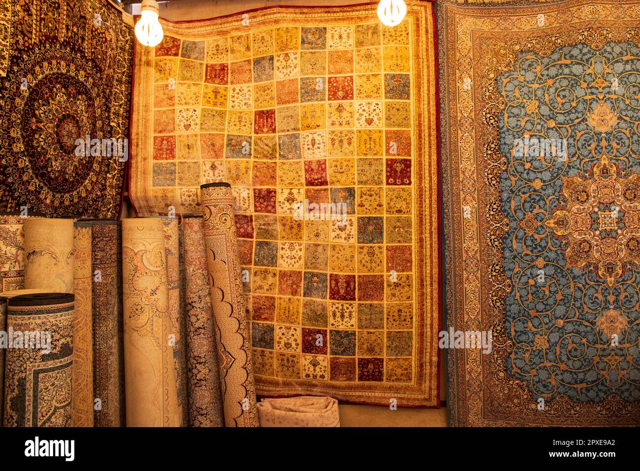 Carpets in the Grand Bazaar, Istanbul, Turkey Stock Photo Alamy