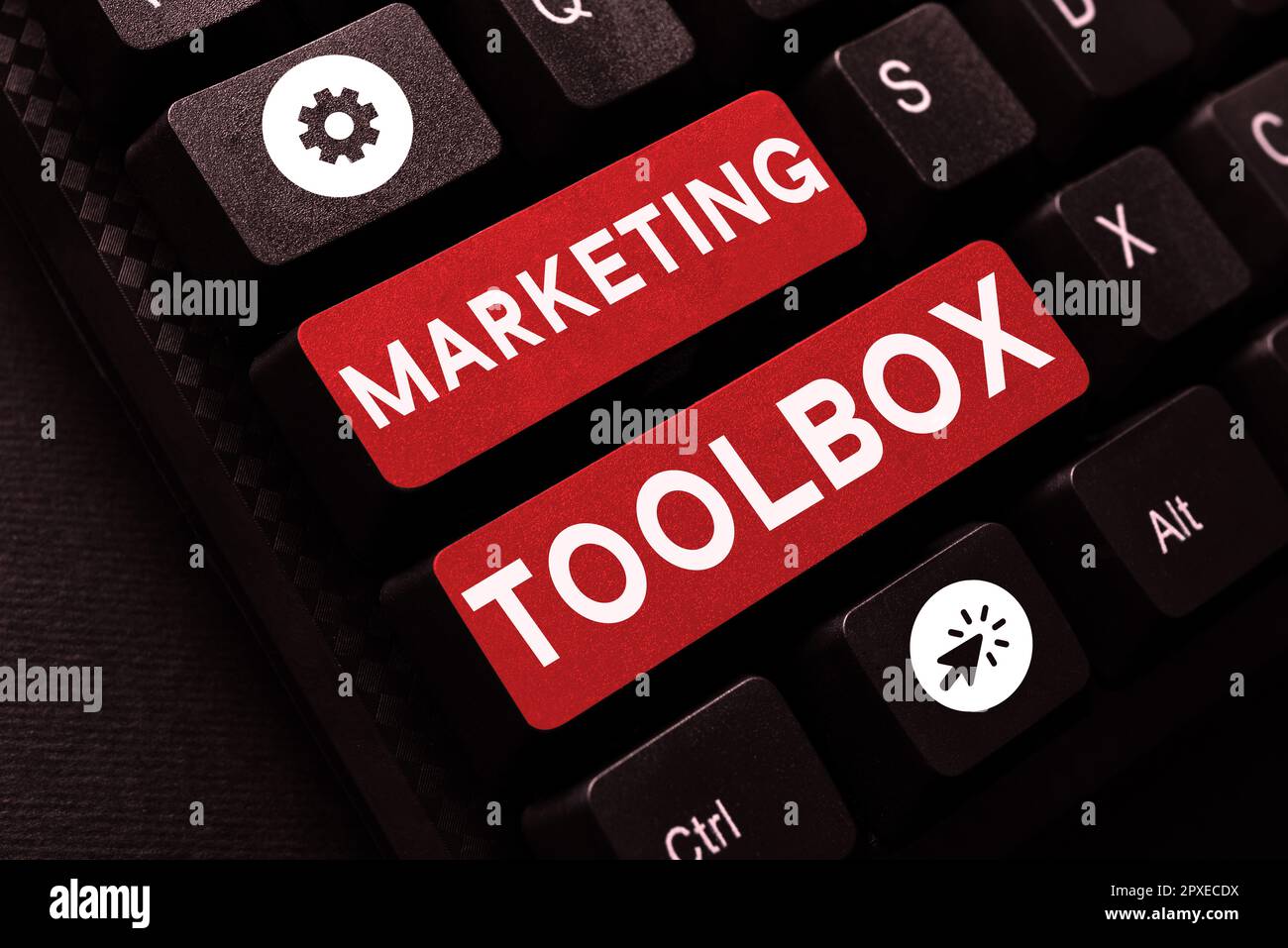 Inspiration showing sign Marketing Toolbox, Word for Means in promoting