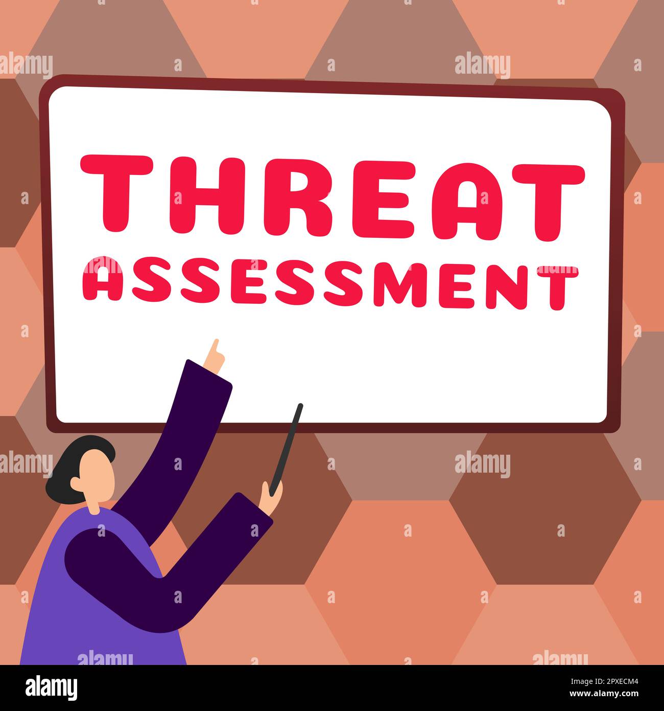 Handwriting text Threat Assessment, Business idea determining the seriousness of a potential threat Stock Photo