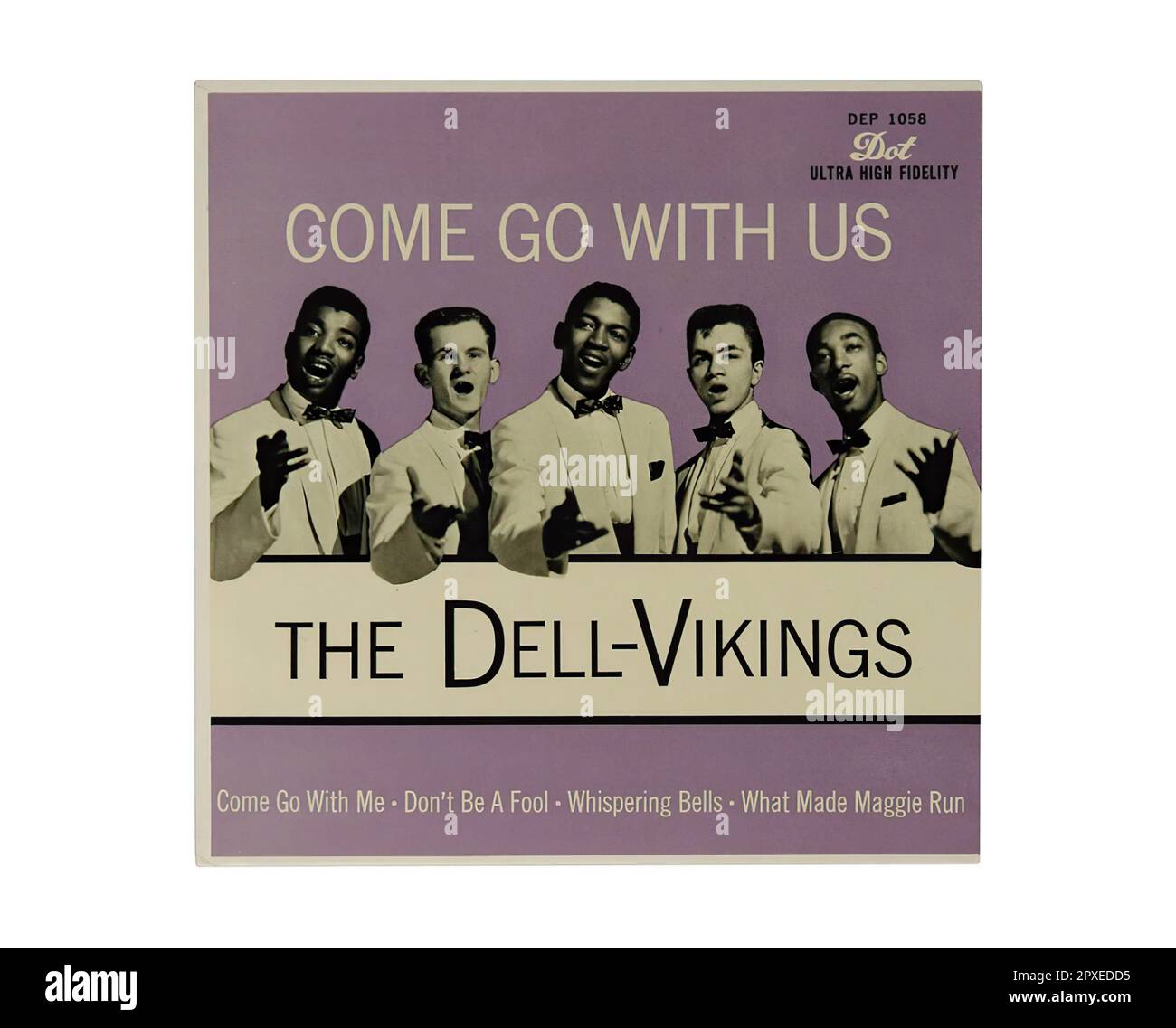 Del Vikings 1957 01 - Extended Play 45 R.P.M - Vintage Vinyl Music Record Sleeve Stock Photo