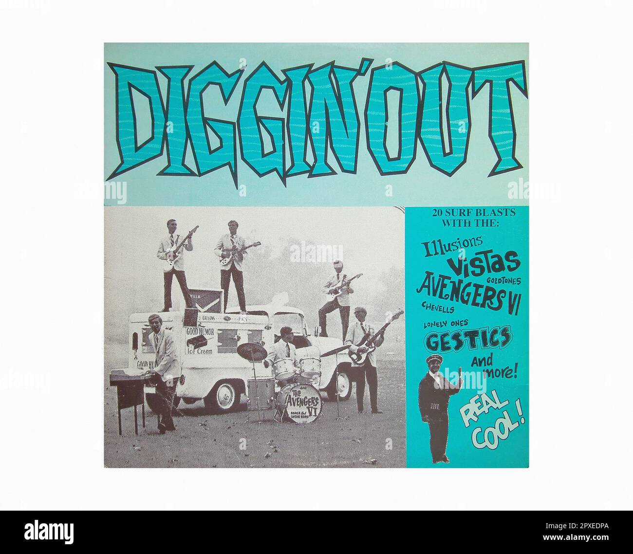 Diggin' Out - 20 Surf Blasts 00001 - Vintage Vinyl Record Sleeve Stock ...