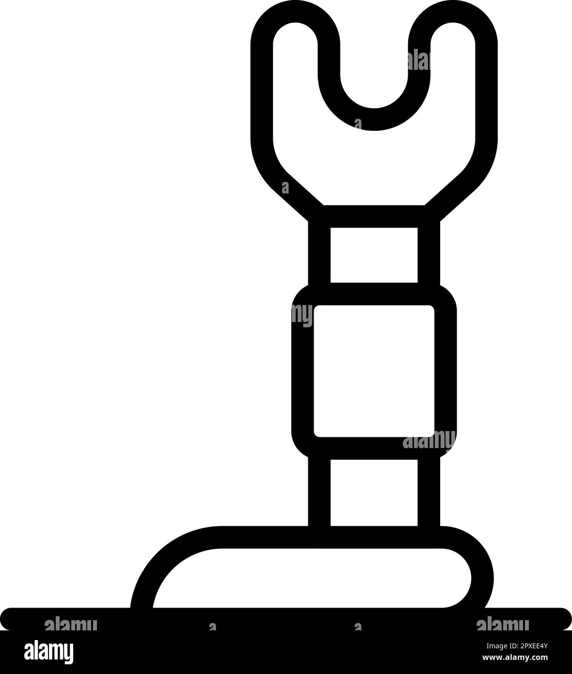 Pry crowbar icon outline vector. Bar tool. Work metal Stock Vector