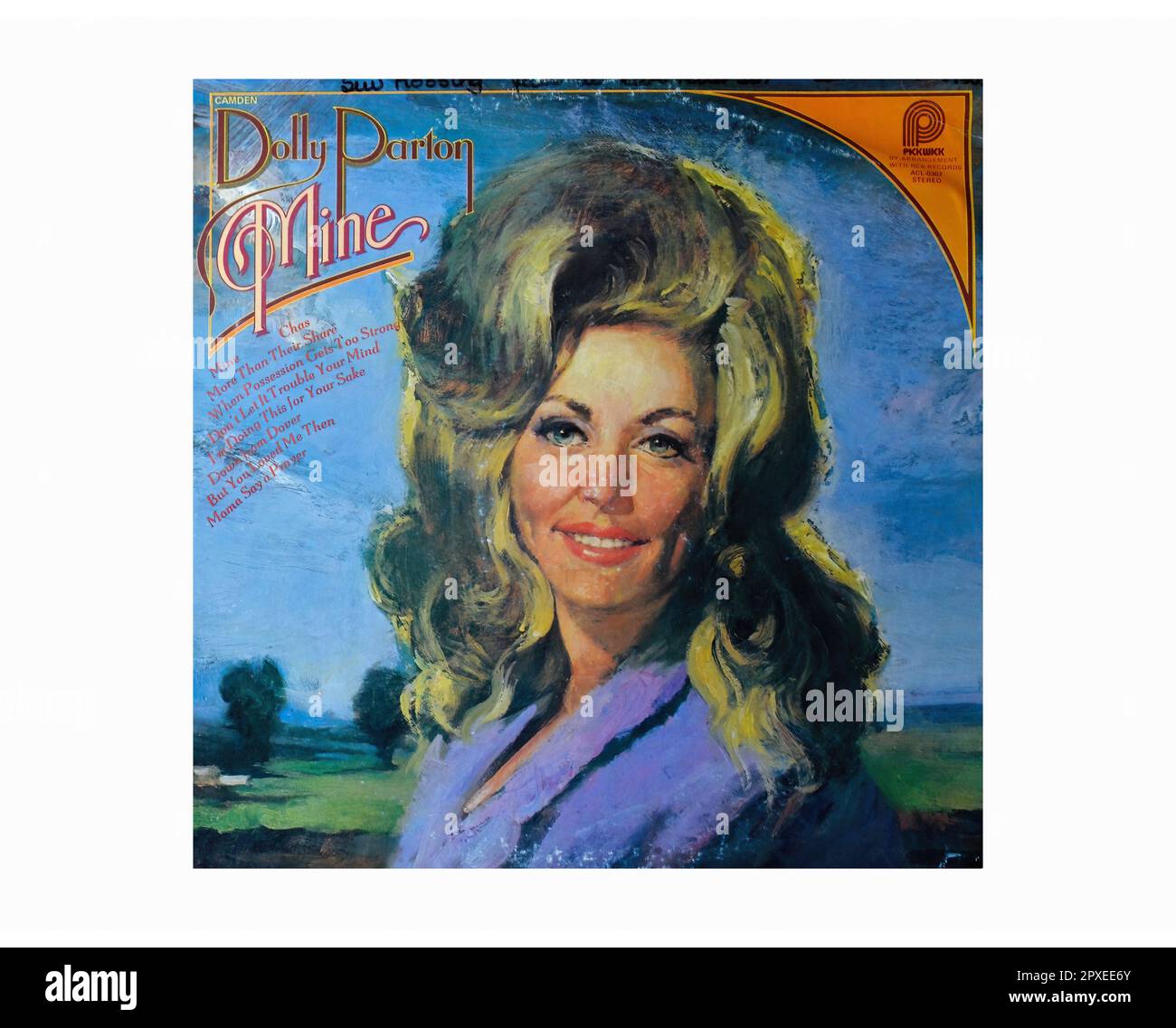 Dolly Parton - Mine - Vintage L.P Music Vinyl Record Stock Photo