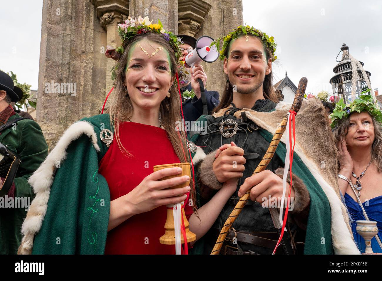 Glastonbury, Somerset, UK. 1st May, 2023. Thousands of people celbrated
