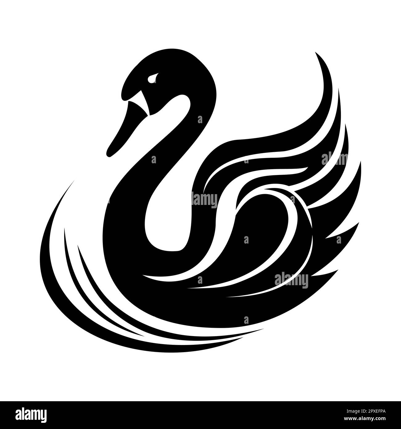 Swan lake vector vectors Black and White Stock Photos & Images - Alamy
