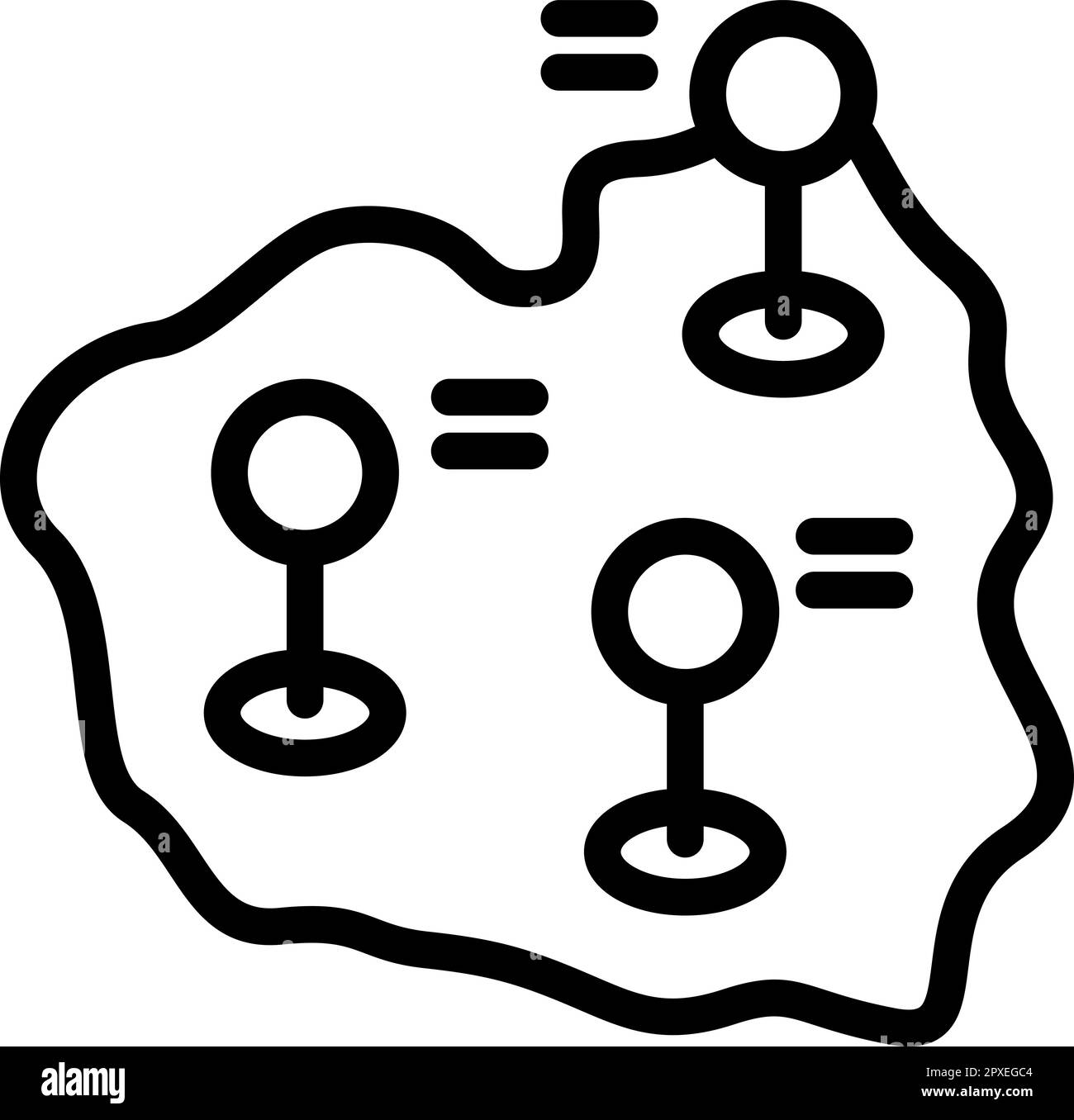 Travel map pin icon outline vector. Europe culture. Poland people Stock