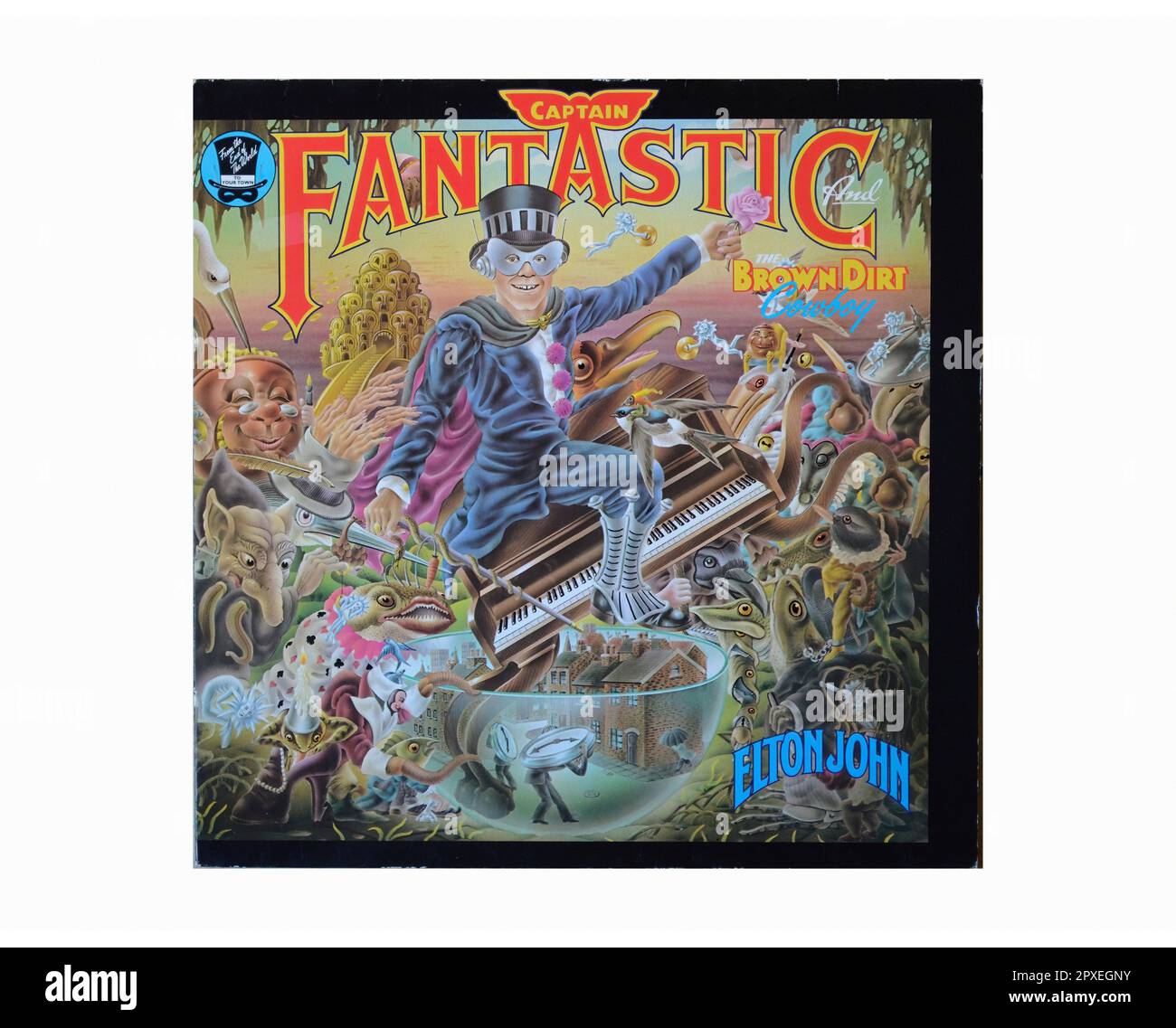 Elton John - Captain Fantastic And The Brown Dirt Cowboy - Vintage L.P Music Vinyl Record Stock Photo