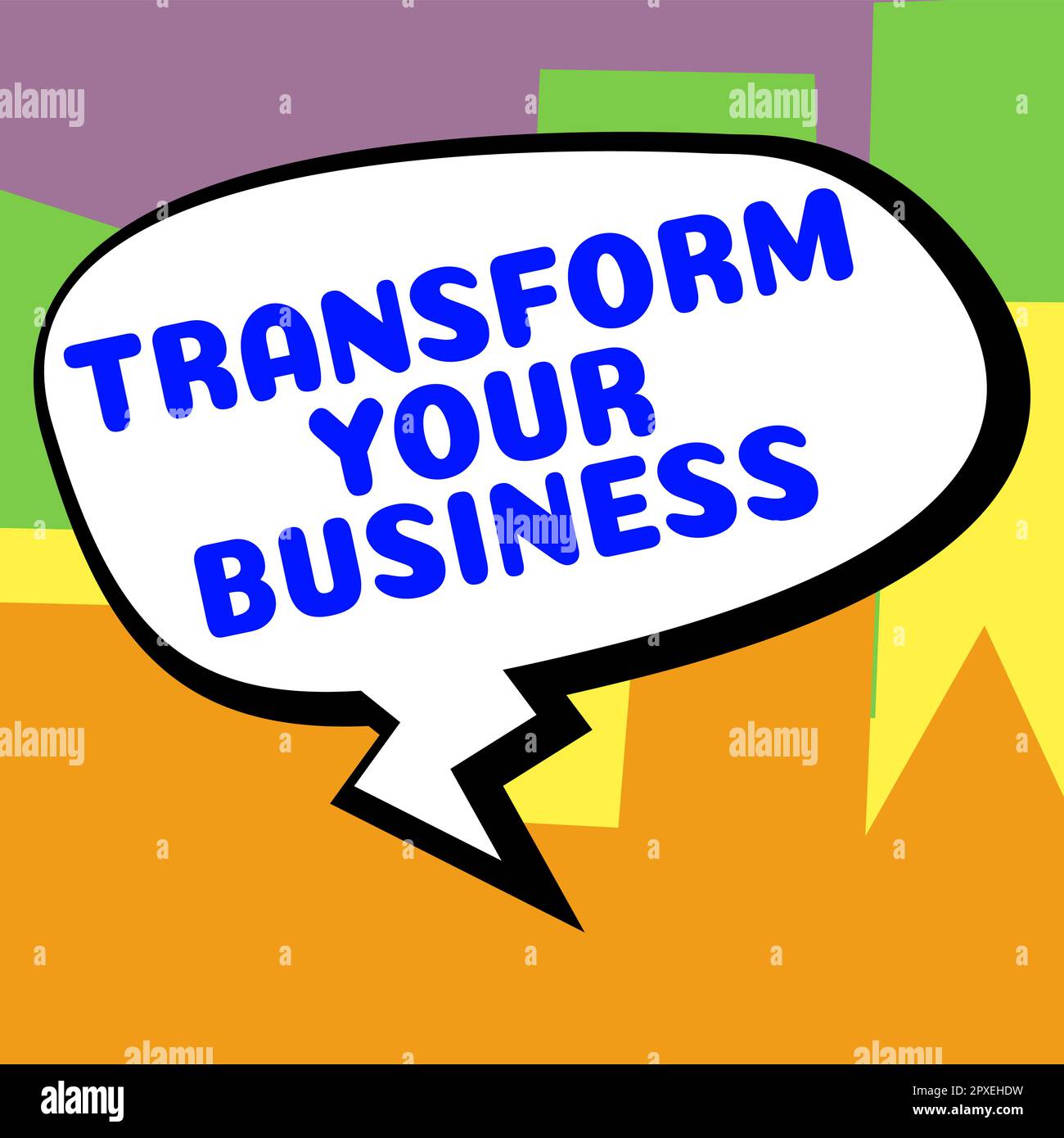 Conceptual display Transform Your Business, Business overview Modify energy on innovation and sustainable growth Stock Photo