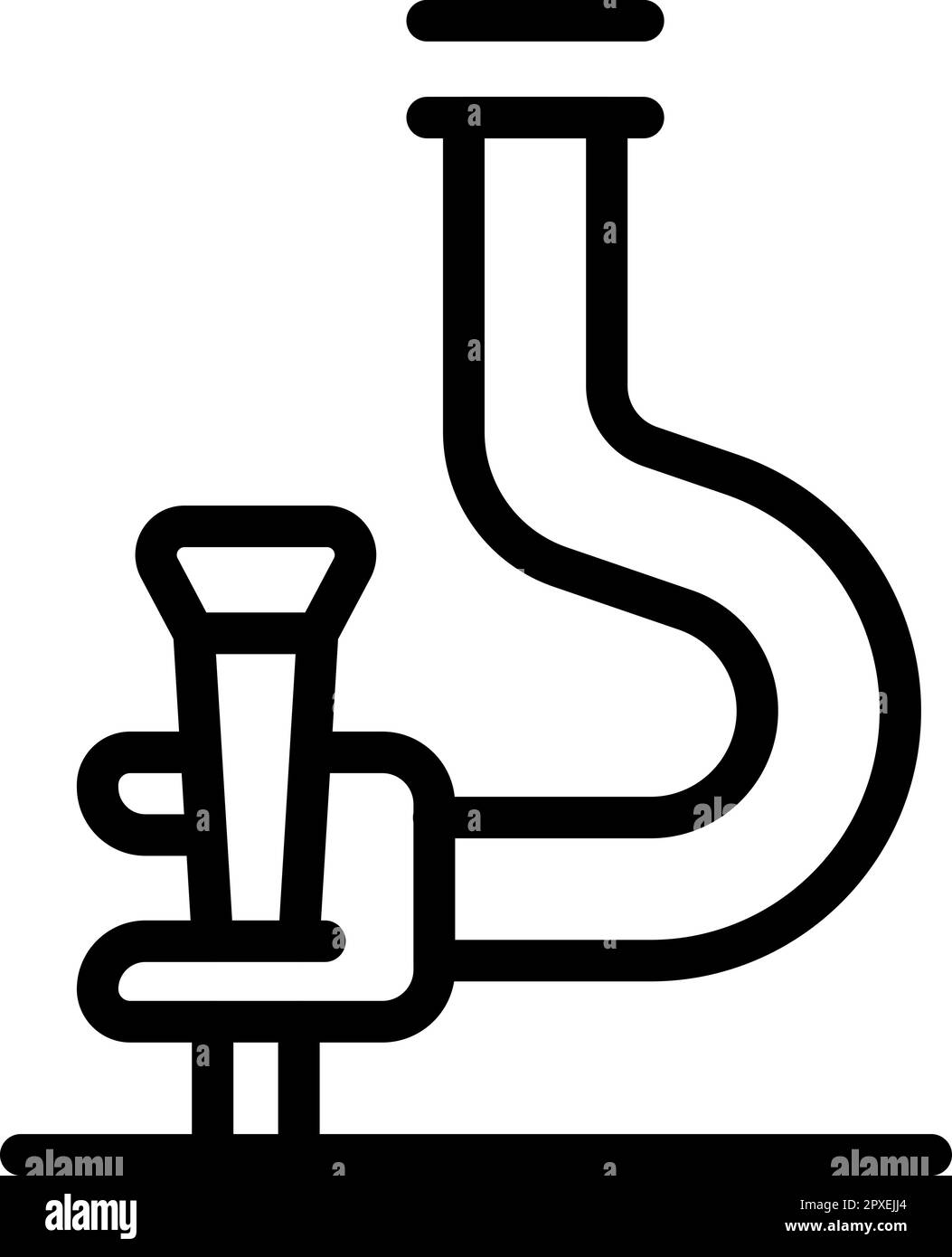 Crowbar nail icon outline vector. Steel tool. Construction work Stock