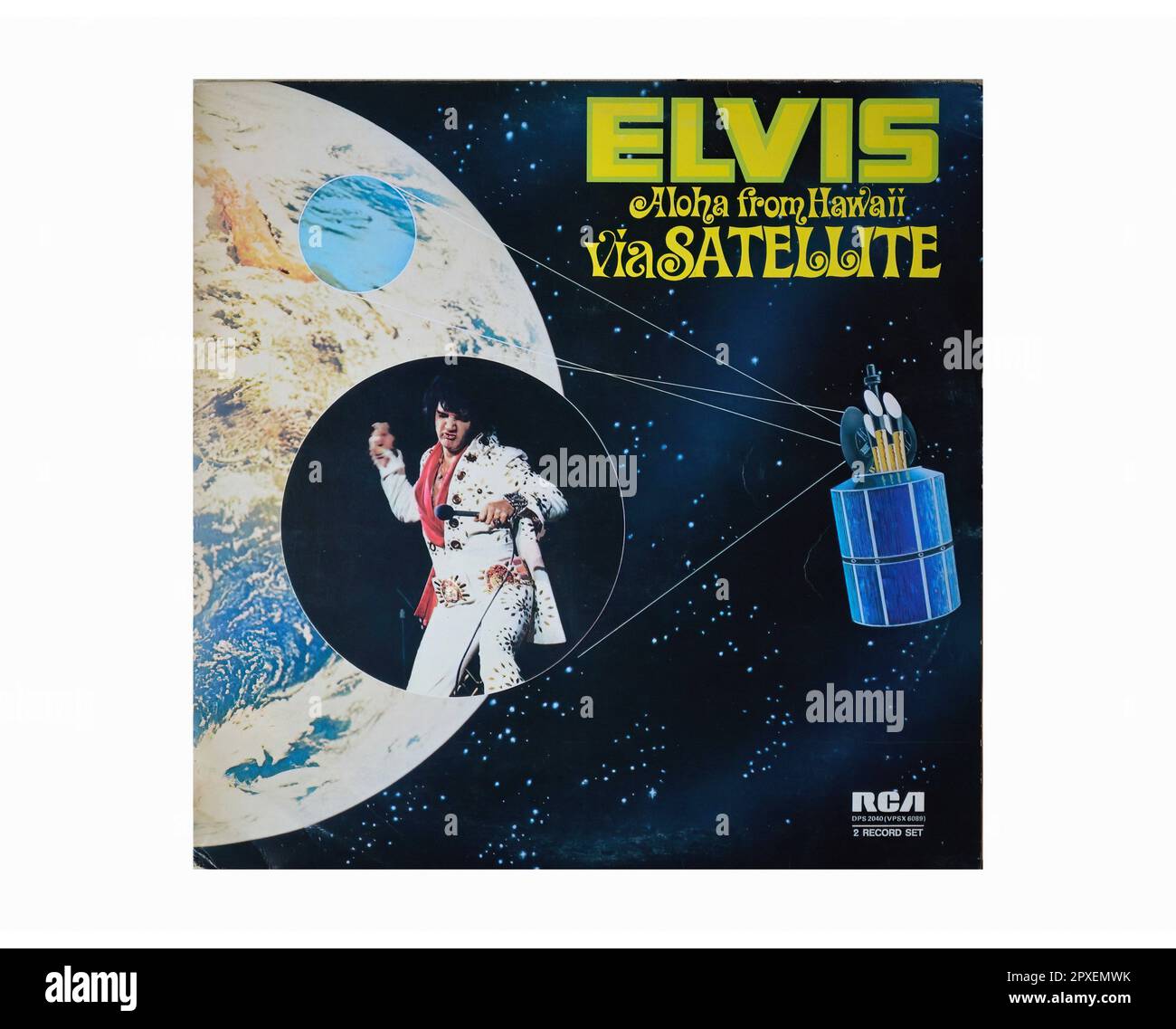 Elvis Presley - Aloha From Hawaii via Satellite - Vintage L.P Music Vinyl Record Stock Photo