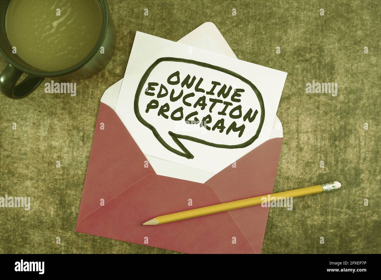 Writing displaying text Online Education Program, Concept meaning Software development and programming courses Stock Photo