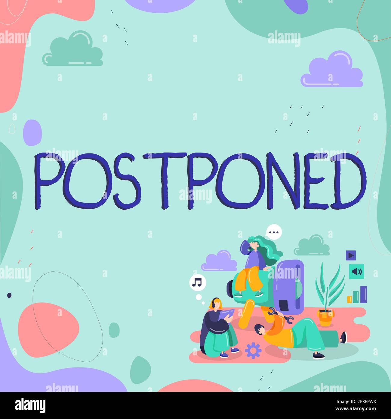 Conceptual display Postponed, Conceptual photo to place later in order