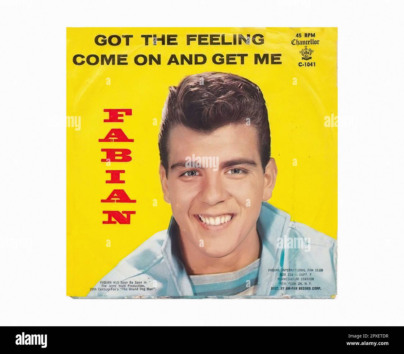 Fabian 45 Vinyl Record Got the Feeling / Come on and Get 