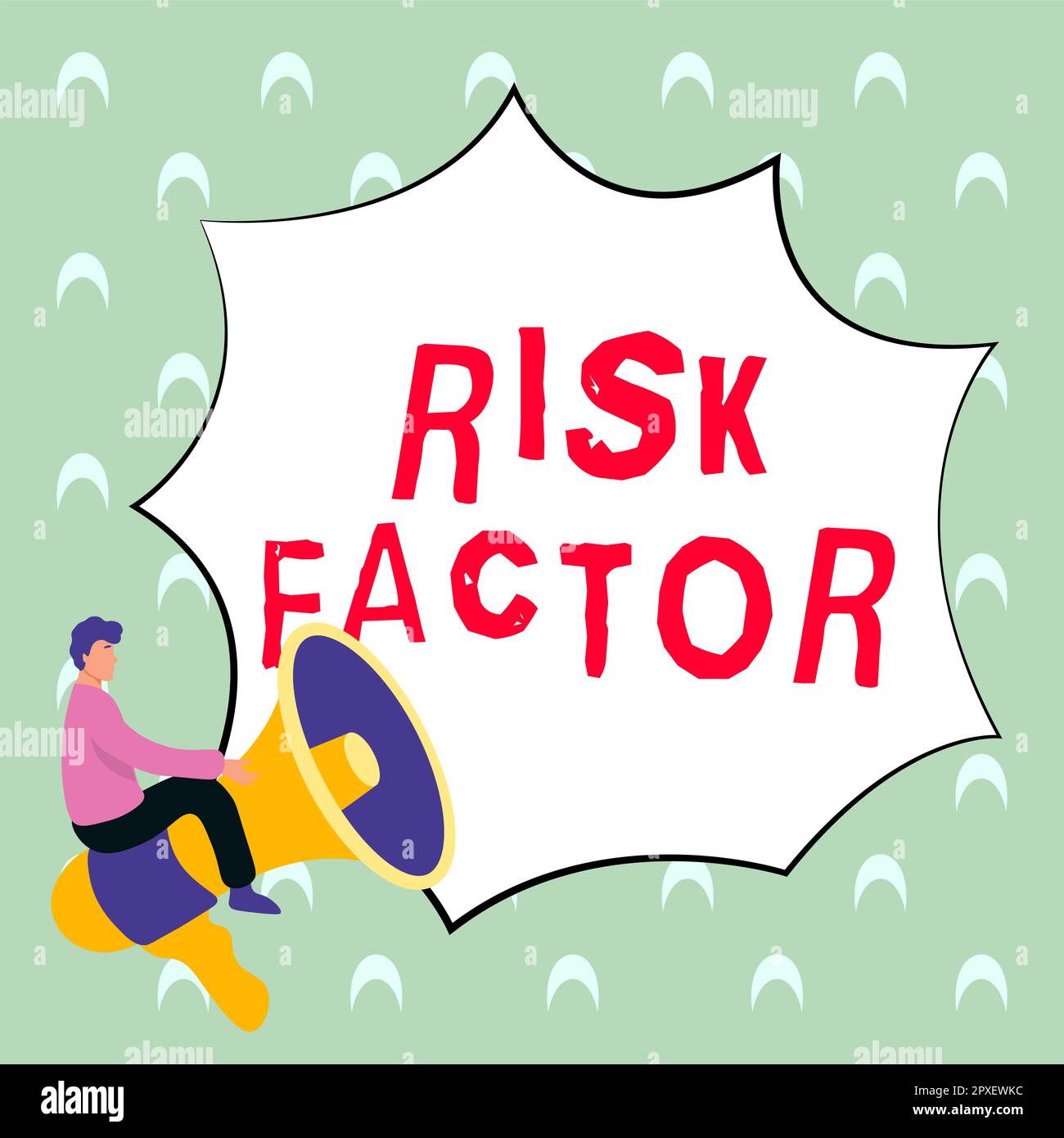 Text showing inspiration Risk Factor, Business approach Something that ...
