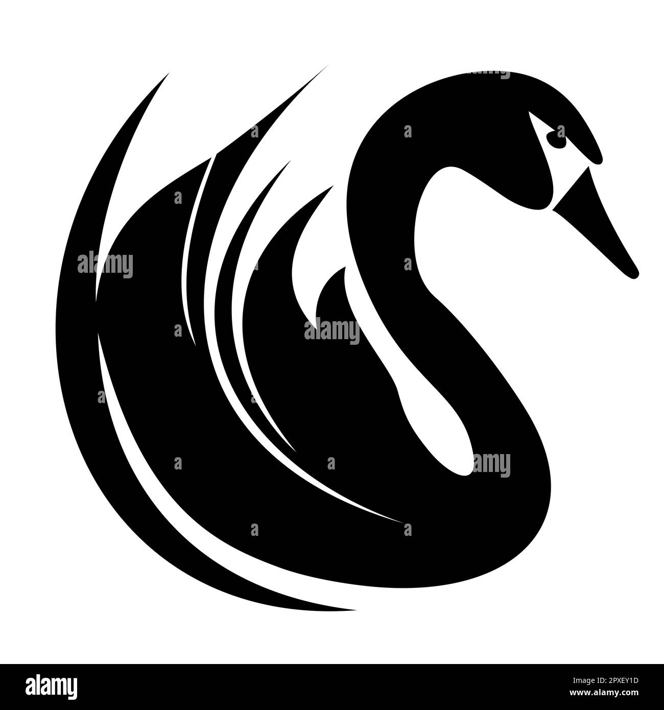 Swan lake vector vectors Black and White Stock Photos & Images - Alamy