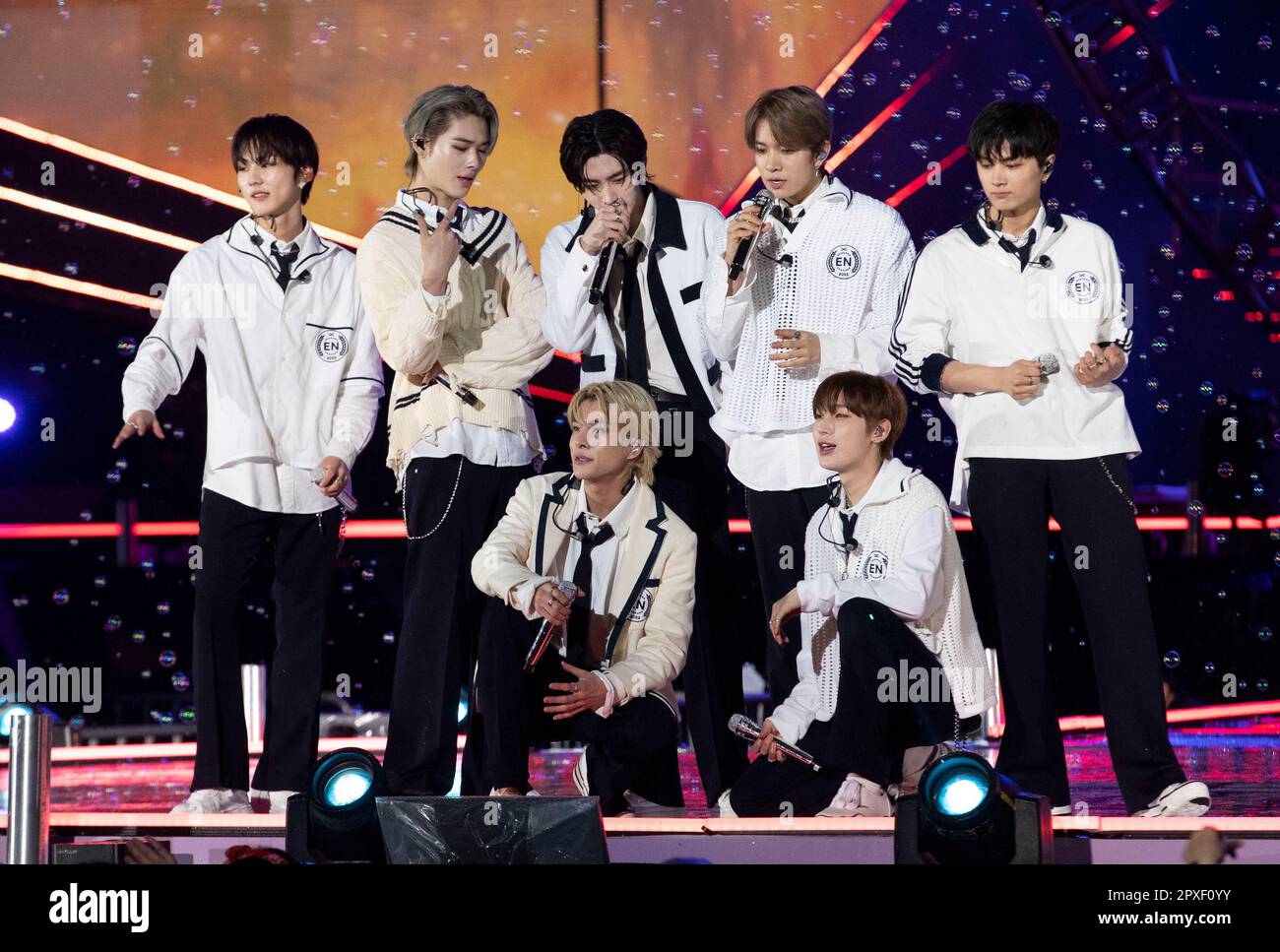 Seoul, South Korea. 30th Apr, 2023. South Korean KPop boy band Enhypen