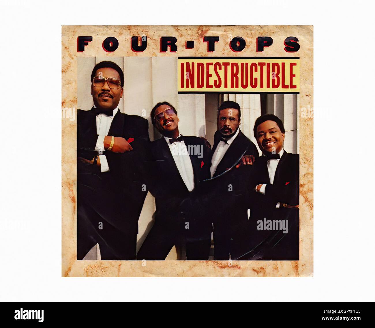 Four Tops - 1988 08 A - Vintage 45 R.P.M Music Vinyl Record Stock Photo