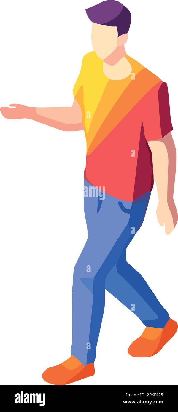 young man walking isolated design Stock Vector Image & Art - Alamy