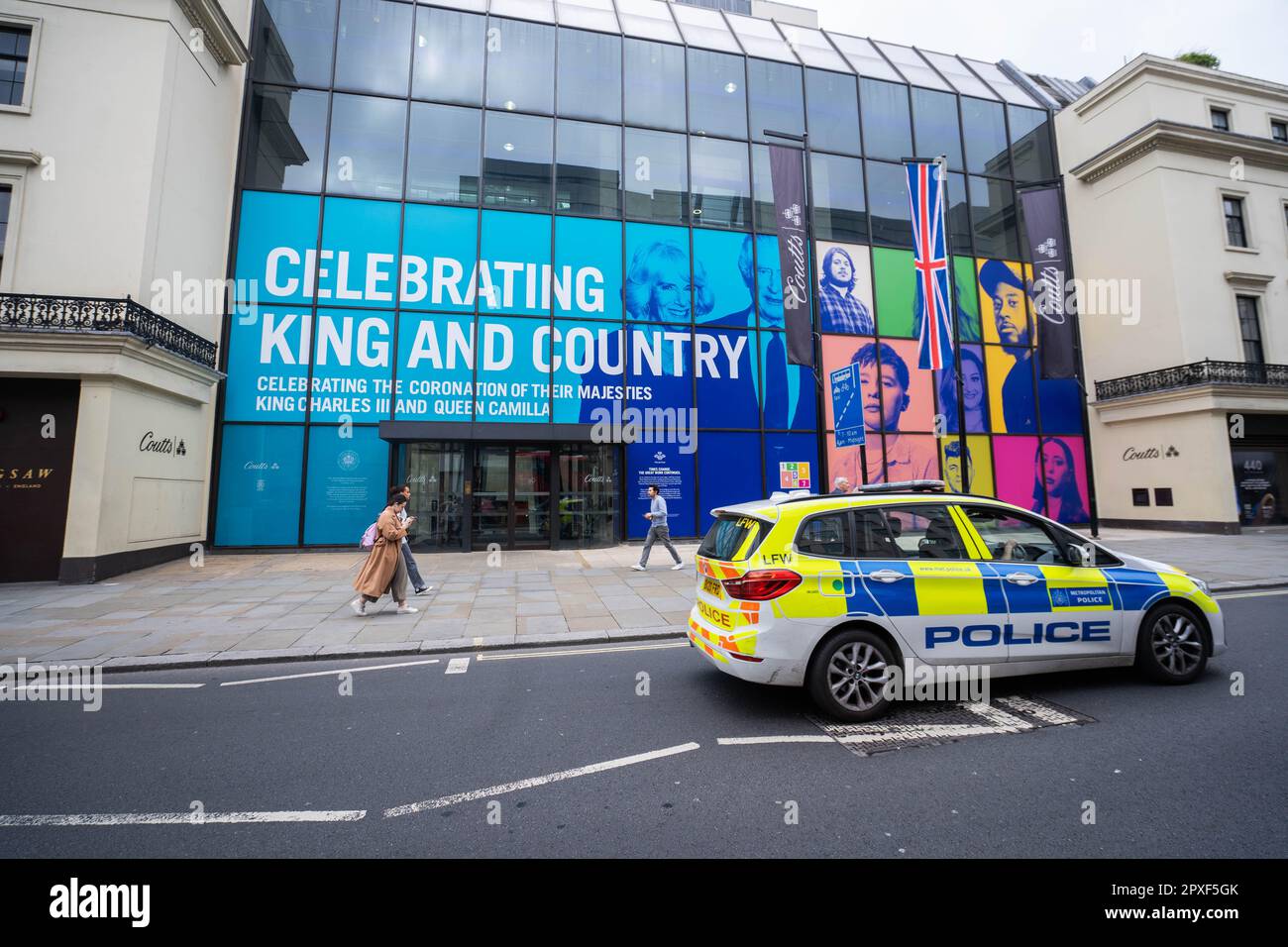 London UK. 2 May 2023. Coutts bank in The Strand celebrate the ...