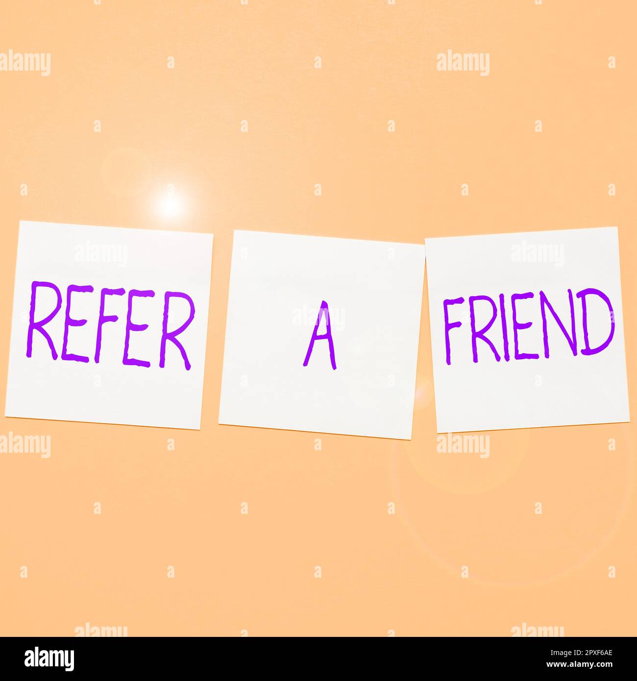 Inspiration showing sign Refer A Friend, Concept meaning Recommendation ...