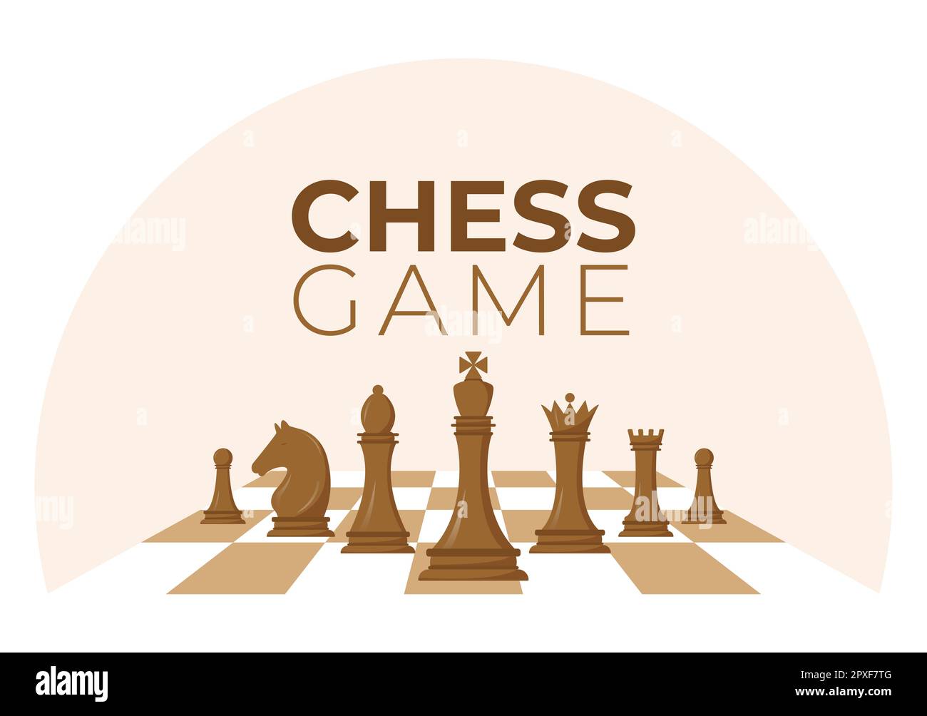 Chess pieces game cartoon Royalty Free Vector Image