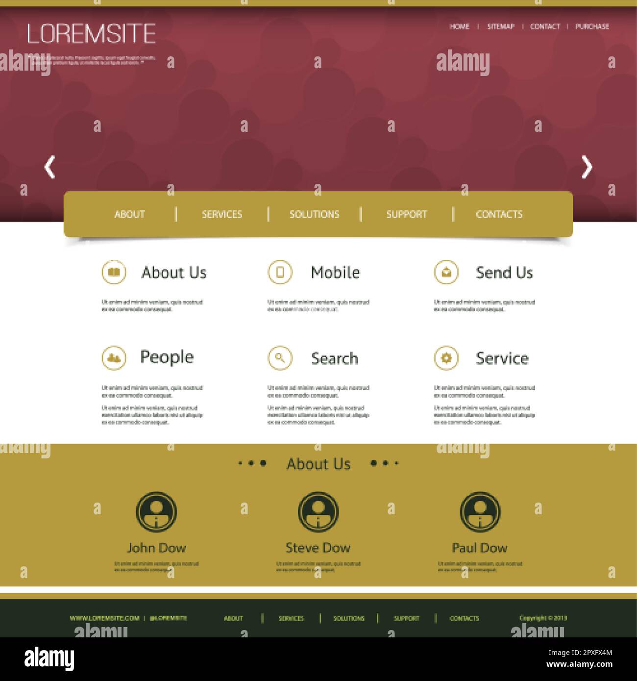Header Web Page Style Website Template with Abstract Header Design Stock Vector Image & Art ...