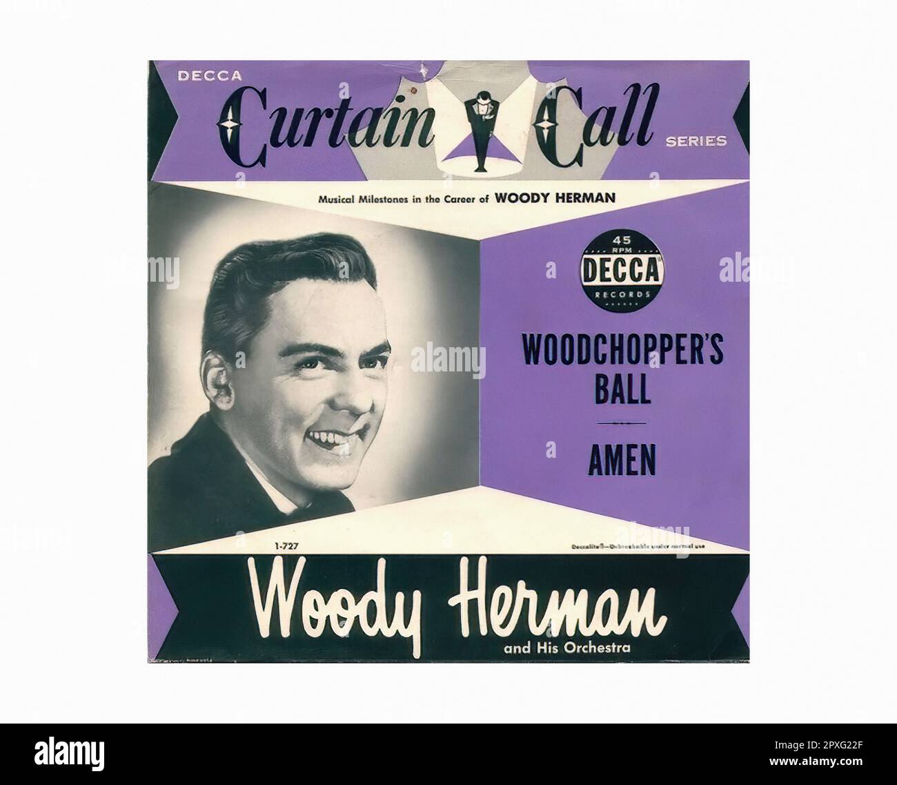 Herman Woody - 1955 01 A - Vintage 45 R.P.M Music Vinyl Record Stock Photo