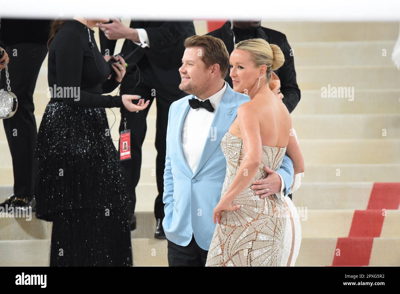 May 1, 2023, G (NEW) James Corden and wife, Julia Carey, participating a the MET Gala