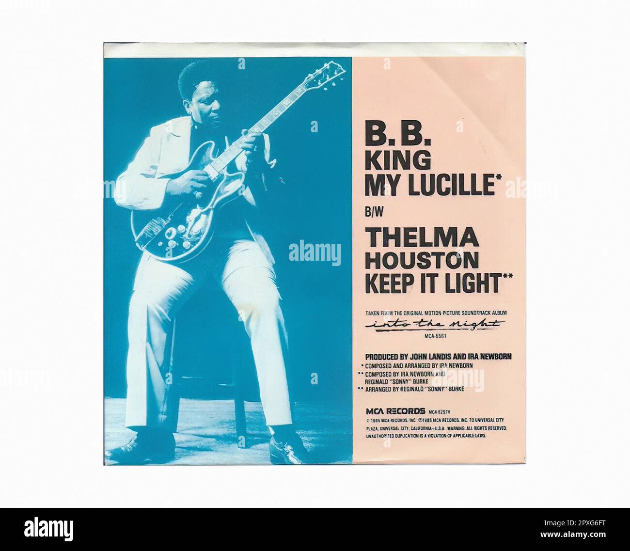 Houston Thelma - 1985 01 A - Vintage 45 R.P.M Music Vinyl Record Stock Photo