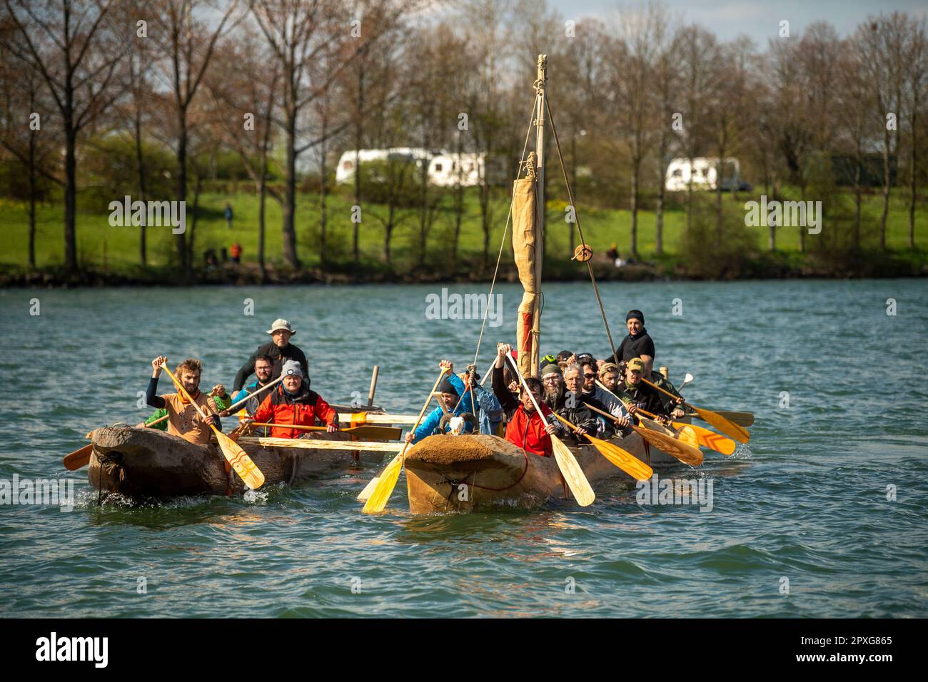Ceeska Ceska Skalice, Czech Republic. 30th Apr, 2023. Test voyage of a replica ...